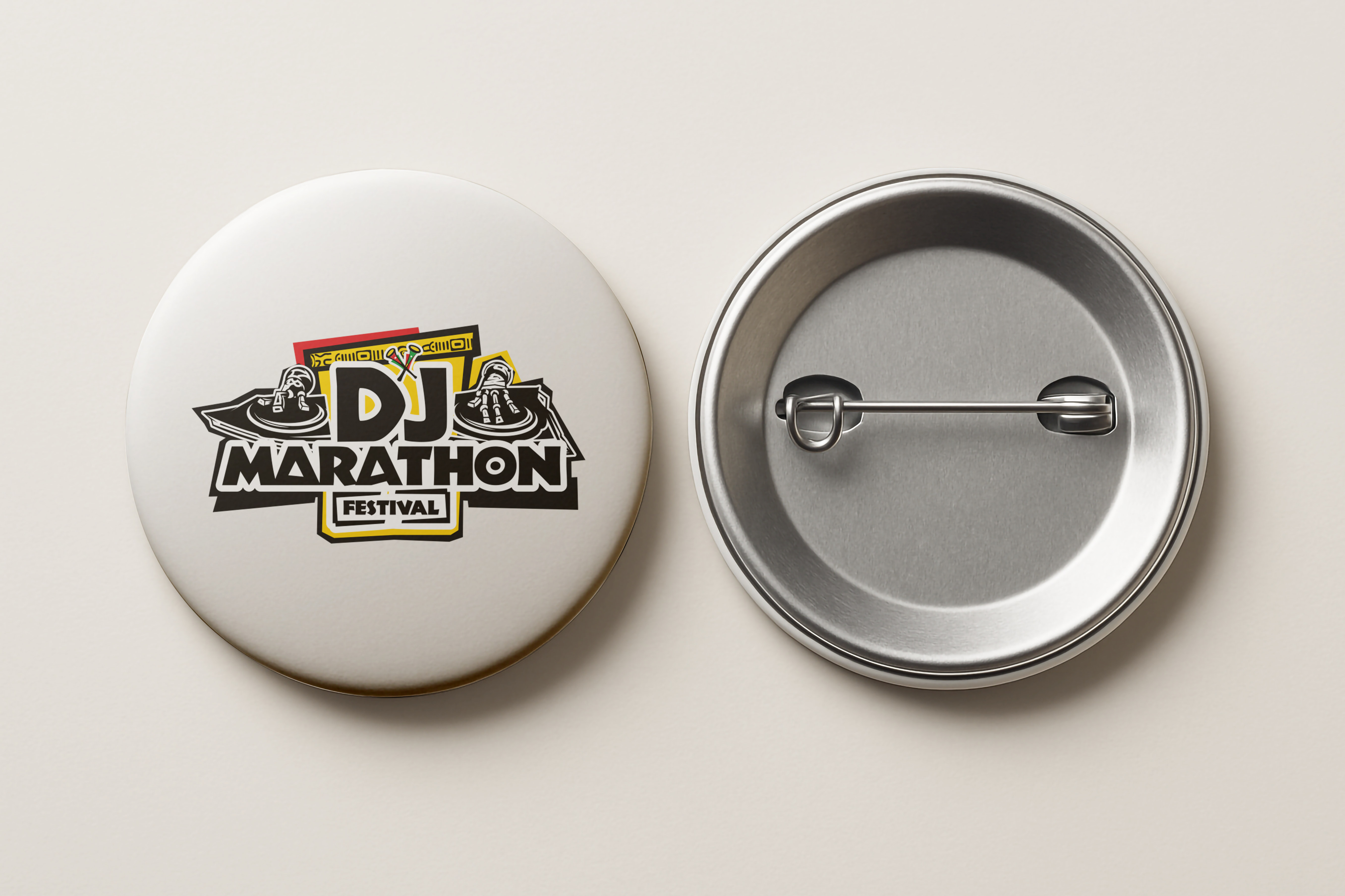 dj marathon event badge