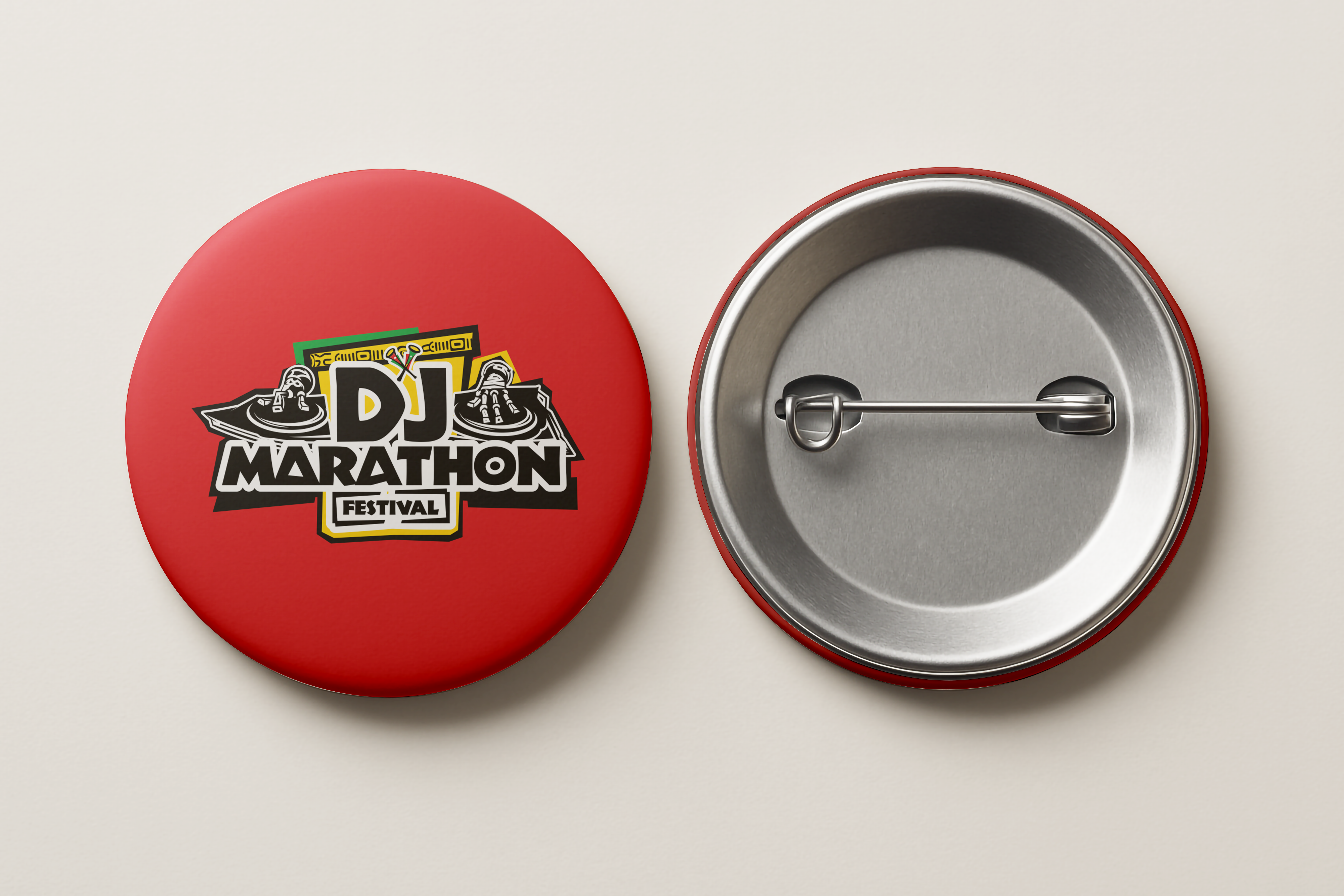 DJ Marathon Pin Badge - Image 2